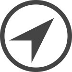 Location Arrow Circle O SVG Icon